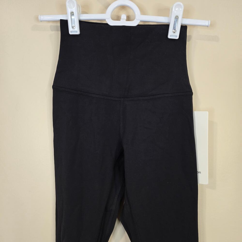 NEW NWT Women's Lululemon Align HR Crop 23" Black Leggings | Size 0 - Picture 3 of 9